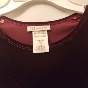 Burgundy and Gold girls dress